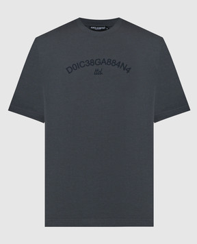 Dolce&Gabbana Сіра футболка з логотипом G8PN9TG7M3K