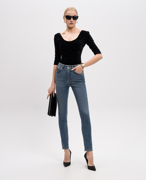 Dolce&Gabbana Сині джинси скіні з ефектом потертості FTC67DG8ML9
