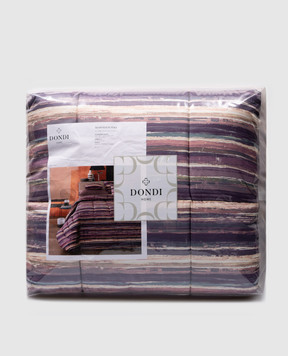 Blumarine Фиолетовое одеяло в узор полоска H0000210006