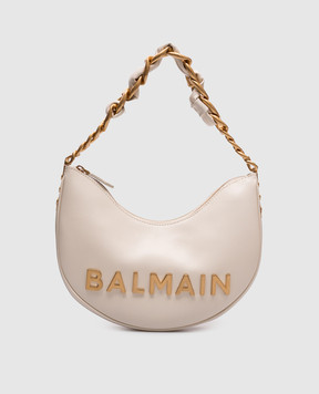 Balmain Бежева шкіряна сумка-хобо 1945 FN1BQ954LTFL