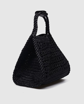 Max Mara Черная плетеная сумка-тоут BASKET MARINE BASKETMARINES