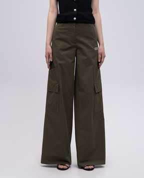 Off-White Зелені штани карго з логотипом OWCF026S25FAB002