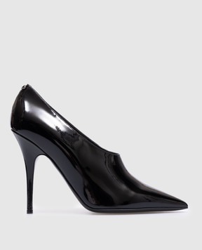 Valentino Чорні шкіряні лаковані туфлі з логотипом VLogo Signature 5W0S0KT0VNE
