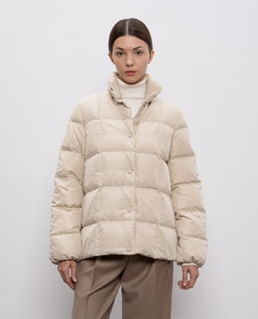Moncler Бежевая пуховая куртка Cochevinne K20931A00067598HW