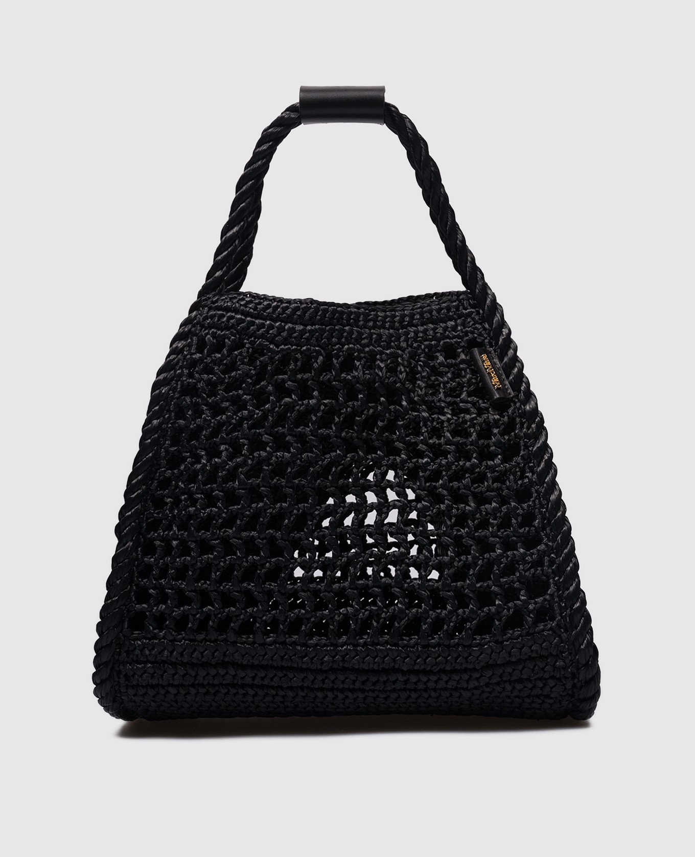 Черная плетеная сумка-тоут BASKET MARINE