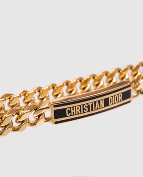 Christian Dior Золотистий пояс-ланцюг з логотипом B0238UECD