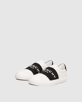 Givenchy Белые кожаные слипоны с логотипом BH00AXH1W4