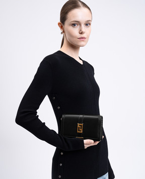 Versace Черная кожаная сумка Greca goddes 10072201A05134