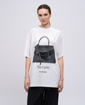 Balenciaga Белая футболка с принтом 831305TSVH9