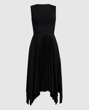 JOSEPH Чорна сукня Dera з плісуванням JF008425