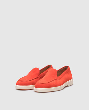 Santoni Красные замшевые лоферы WUYA58856TISNPYL