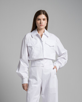 Max Mara Sportmax Белая куртка GALA с кристаллом GALA