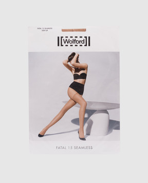 Wolford Бежеві панчохи Fatal 15 Den 28045