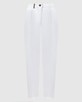 Peserico Білі штани з логотипом P04508T305753