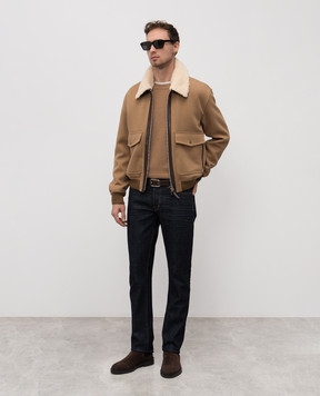 Tom Ford Коричневий светр з кашеміру KCL064YMK097