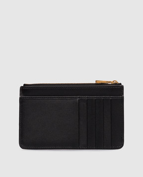 Dolce&Gabbana Чорний шкіряний картхолдер з логотипом BI1261A9S25