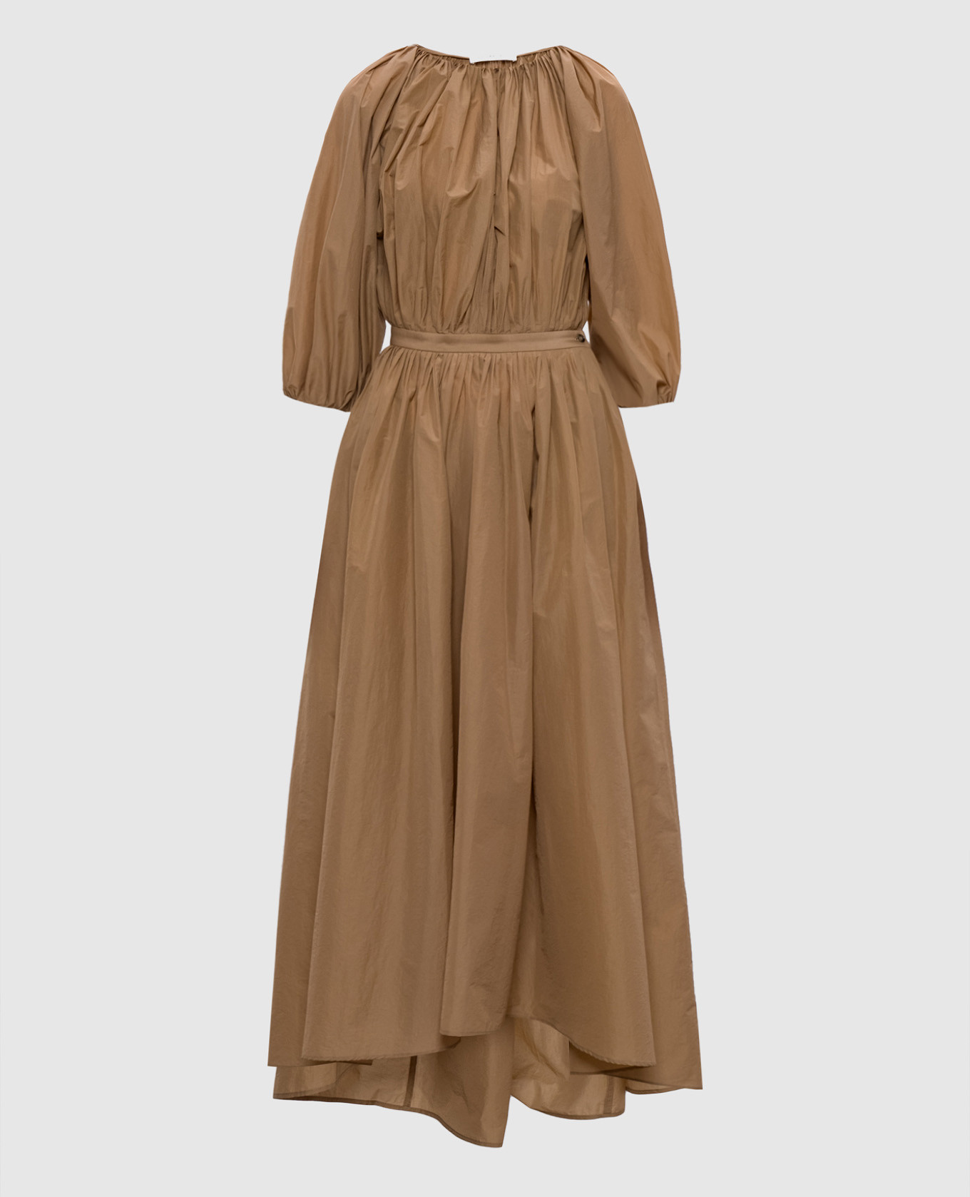 

Бежевое платье миди, Бежевый, Повседневные платья