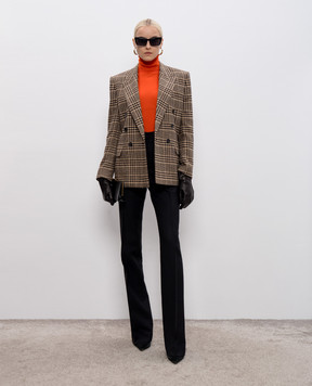 Saint Laurent Помаранчевий гольф з вовни, шовку і кашеміру 840802YAPK2