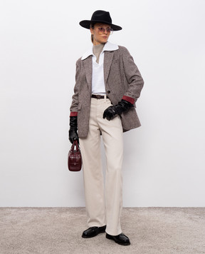 Brunello Cucinelli Бежевий топ з кашеміру та шовку M13800004