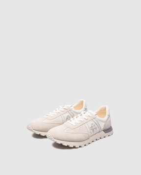 Premiata Бежевые комбинированные кроссовки JOHNLOW JOHNLOW