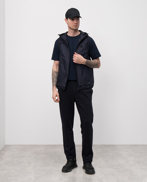 Moncler Синій жилет з принтом логотипа K10911A00172539ZD
