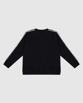 Off-White Детский черный свитшот с логотипом OBBA007F24FLE001