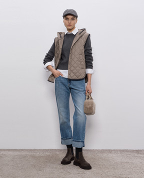 Brunello Cucinelli Сині джинси з ланцюжком моніль MP095P4028