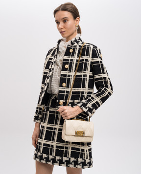 Valentino Бежевая кожаная сумка кросс-боди QUILTIE 67 6W2B0R08XCA