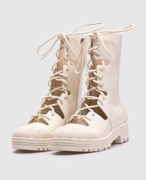 Christian Dior Белые кожаные ботинки Dior Iron KCI674ACA