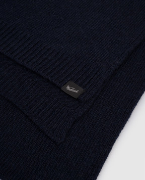 Woolrich Синий шарф с шерстью с нашивкой логотипа CFWOAC0332MRUF0659