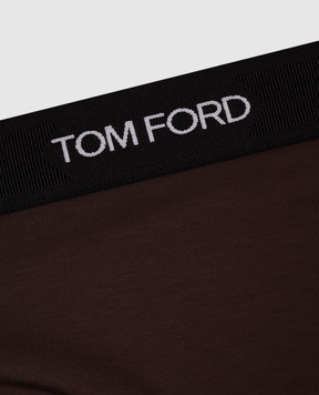 Tom Ford Коричневые трусики с высокой посадкой KNJ008JEX011