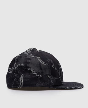 Off-White Синяя кепка в тканом узоре OMLB055F24DEN001