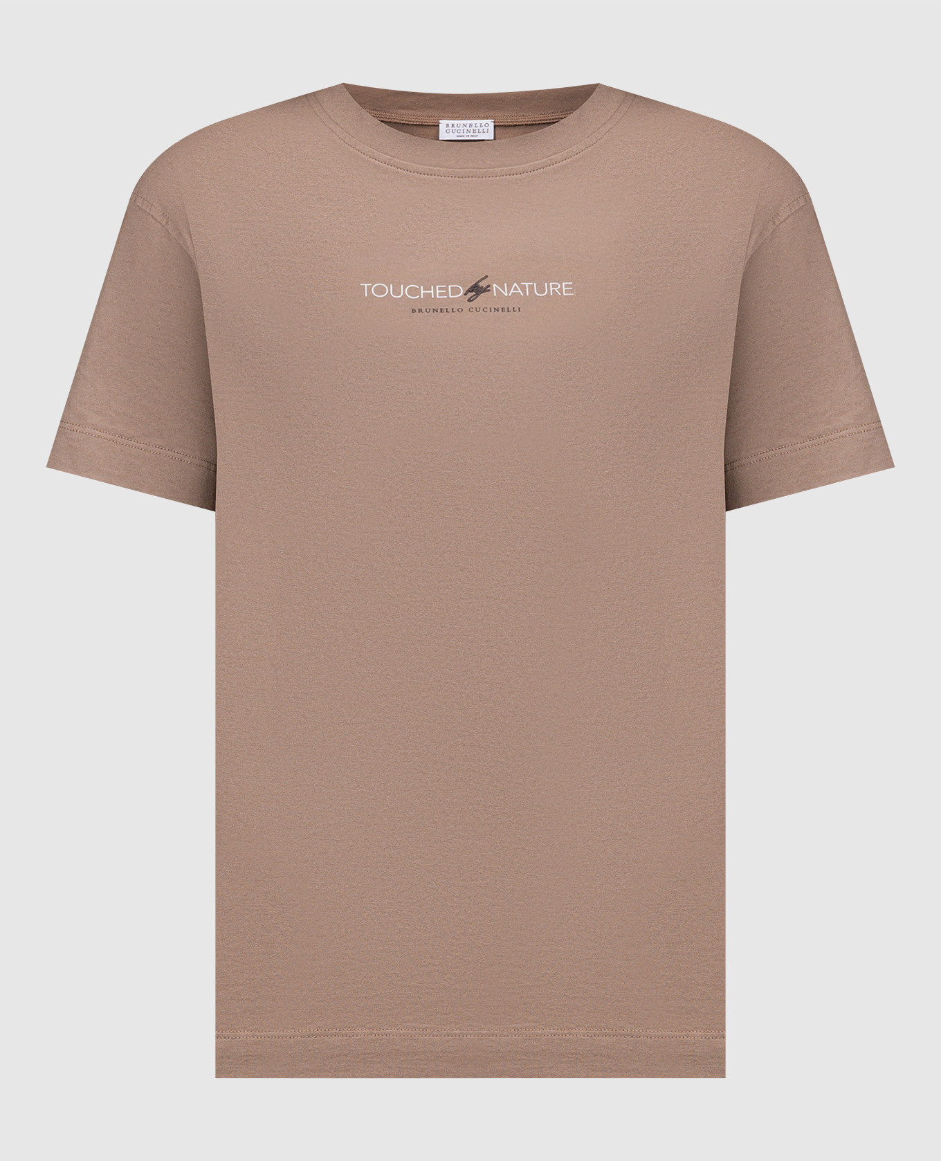 Brown t-shirt with monil chain print