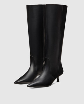 Stuart Weitzman Черные кожаные сапоги Naomi SJ739