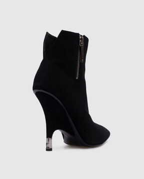 Giuseppe Zanotti Чорні замшеві ботильони з логотипом I870076001