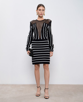 Balmain Чорна сукня в смужку 123667