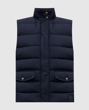 Moncler Синий жилет с нашивкой логотипа K20931A00118597WF