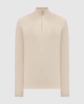 Brunello Cucinelli Джемпер бежевый из кашемира M2200124