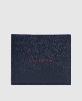 Balenciaga Синий кожаный портмоне с логотипом 5943151IZI3