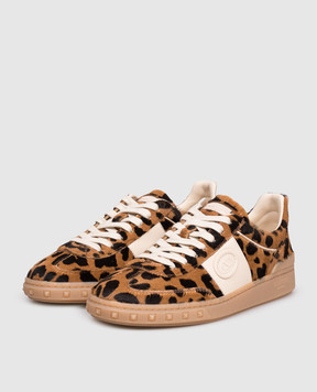 Valentino Шкіряні кросівки Upvillage Crosta в анімалістичний принт 7W0S0IL9ZQE