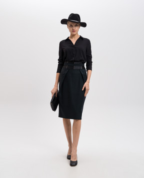 Maison Margiela Черная юбка из шерсти S31MA0320