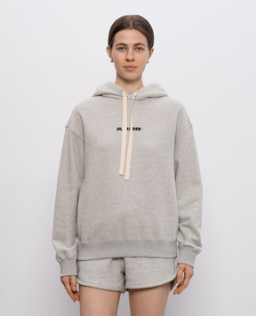 Jil Sander Серые худи с принтом логотипа J40GU0123J20010