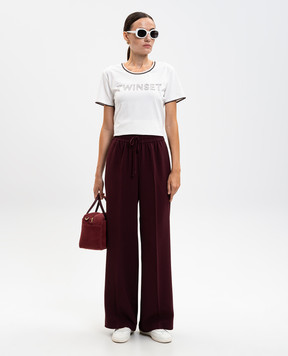 Twinset Біла футболка з логотипом 252LI2KAA