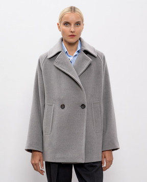 Max Mara Сіре пальто ARIANO з вовни ARIANO