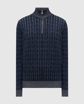 Brunello Cucinelli Синий свитер из кашемира M22700604