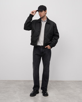 Balmain Сіре поло з шовком FH1GB020KI73