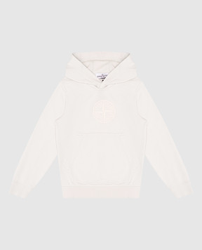 Stone Island Детское голубое худи с вышивкой логотипа эмблемы. K1S166100019S01411012