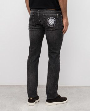 Versace Сірі джинси слім Medusa Rock 10194611A15048