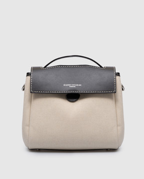Gianni Chiarini Бежевая сумка-сетчел Clio BS11599SALPL