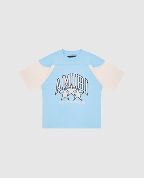 AMIRI Детская голубая футболка AMIRI STAR AKJYTE1021